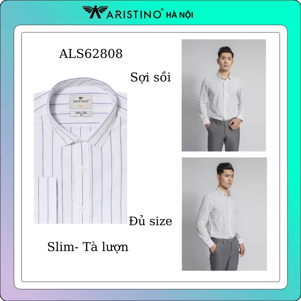Áo sơ mi nam ARISTINO dài tay sợi sồi from slim ALS62808