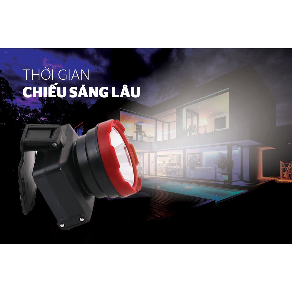 Đèn Pin Đội Đầu Siêu Sáng Sunhouse (cỡ trung) SHE - 5032, đèn LED đội đầu chính hãng giá rẻ - BẢO HÀNH 1 ĐỔI 1