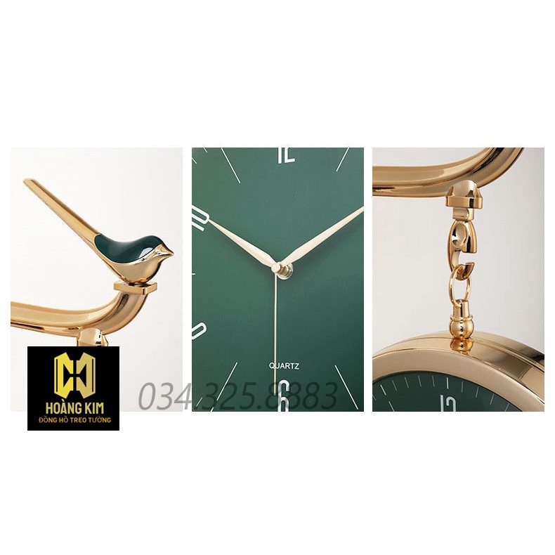 Đồng hồ treo tường đồng hồ trang trí decor hiện đại mẫu mới nhất size 38x48cm