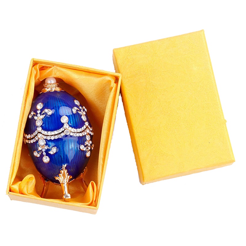Hộp Đựng Trang Sức Hình Trứng Phục Sinh Bằng Kim Loại Tráng Men