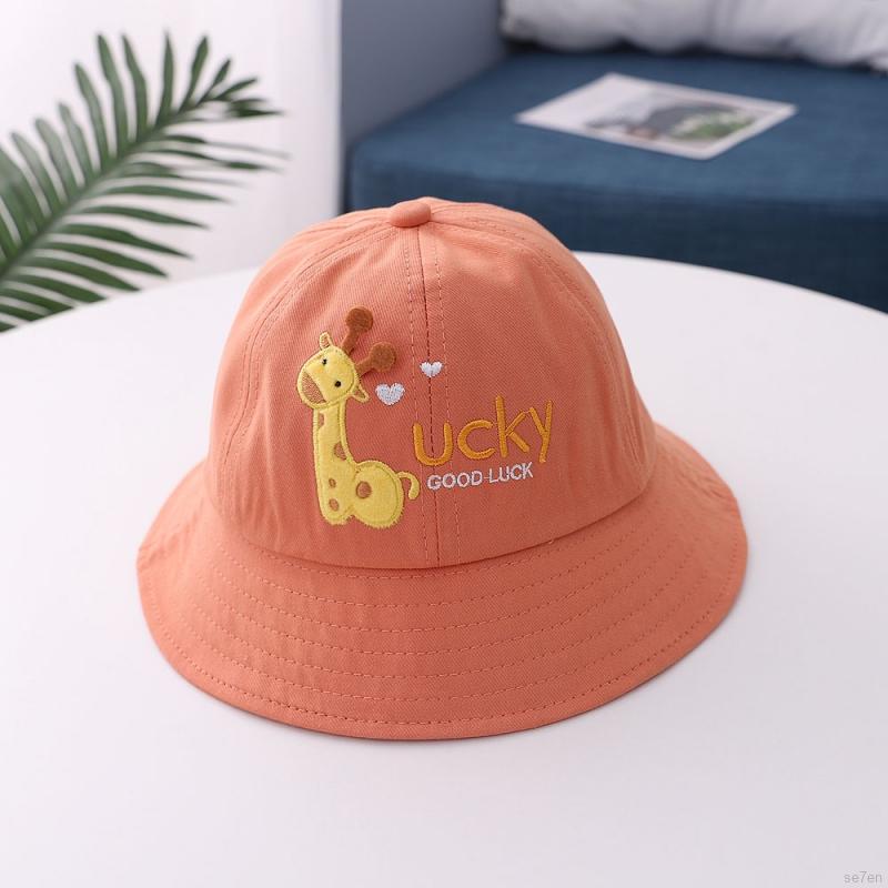 Mũ Chống Nắng Họa Tiết Hươu Cao Cổ Hoạt Hình Dành Cho Bé 1-3 Tuổi