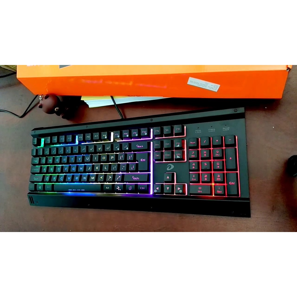 Bàn phím giả cơ chơi game Dareu LK145 LED RGB đổi màu cũ dùng tốt, _Bàn gaming LK145