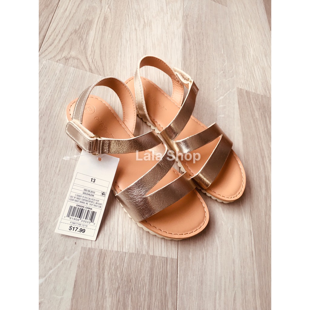 Giày sandal bé gái Cat&amp;Jack dây chéo size 31-37 xuất xịn