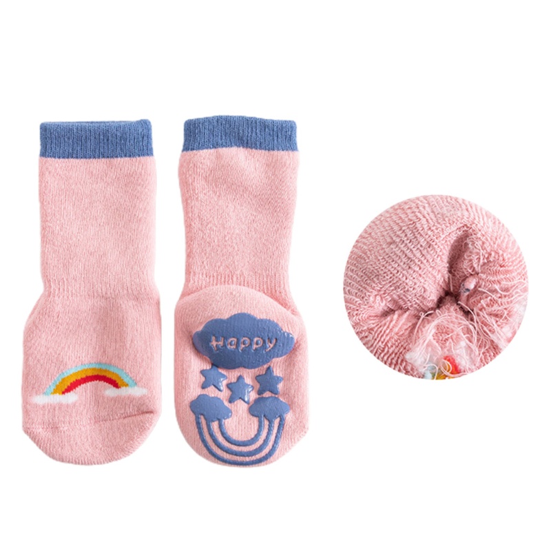 Vớ Cotton Chống Trượt Giữ Ấm Cho Bé Trai Gái Mừng Năm Mới
