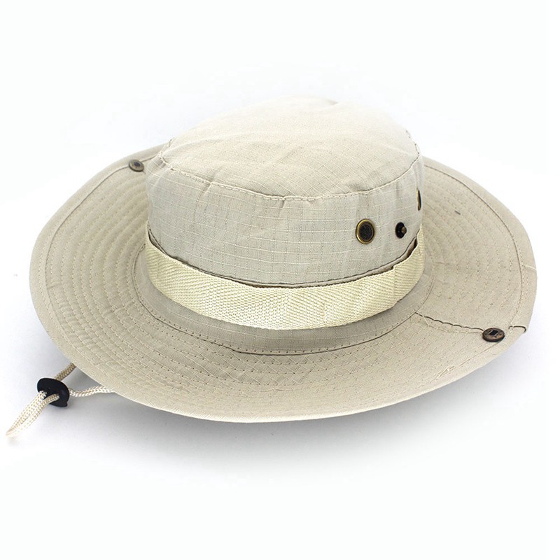 Nón Bucket rộng vành thiết kế đơn giản phong cách quân đội