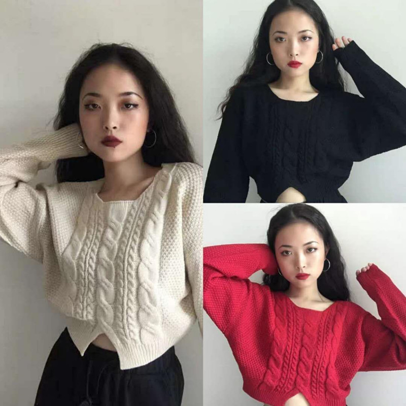 Áo Sweater Tay Dài Cổ Tròn Dáng Rộng Thời Trang Mùa Thu Cho Nữ
