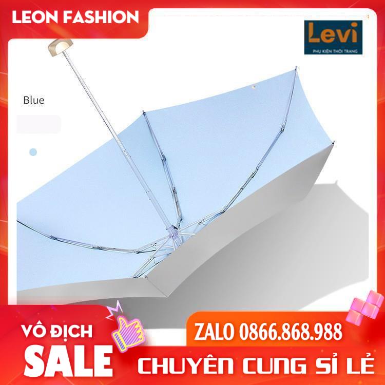 Ô Che Nắng Chống UV NHỎ GỌN 18cm Dù che nắng, che mưa và nắng ô gấp vinyl sử dụng kép, công nghệ Titan