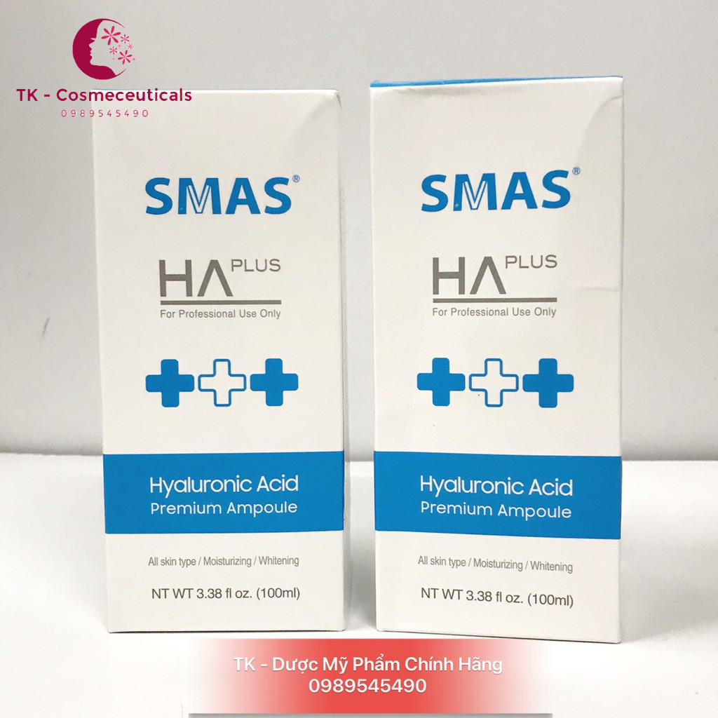 Serum SMAS / S MAS HA PLUS Dưỡng Ẩm, Phục Hồi Da, Làm Trắng Da 100ml