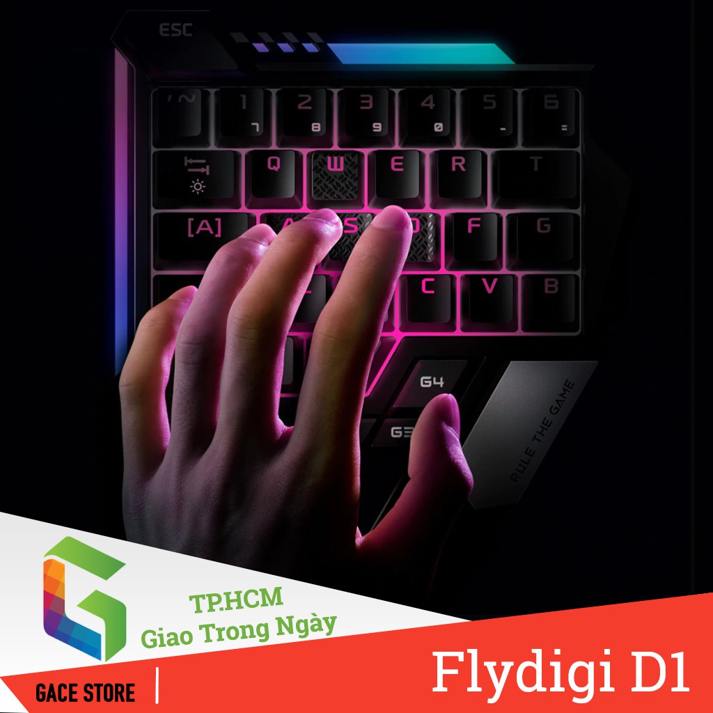 Combo Flydigi D1 + M1 | Combo Bàn phím cơ một tay Flydigi D1 dùng cho IOS, Android,PC và Chuột Flydigi M1