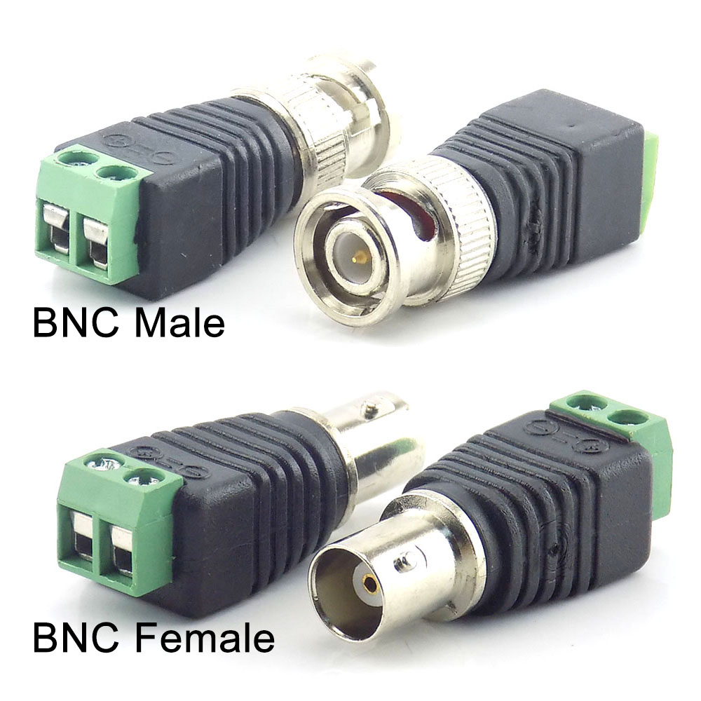 Bộ 5 Đầu Nối Nguồn Điện BNC DC Male female 5.5X2.1MM Coax Cat5 12V Male Cho Camera CCTV