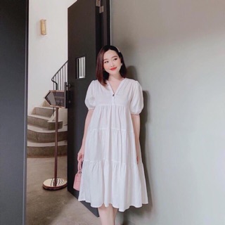 Đầm xoè tầng / Đầm trắng xoè/ Đầm baby doll