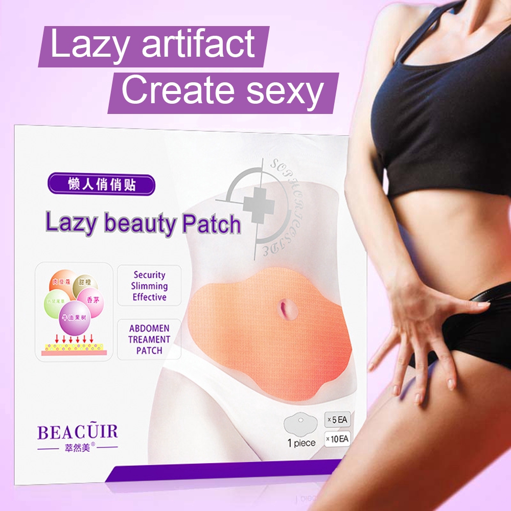 ⌂⌂ 5Pc Lazy Beauty Patch Quick Slimming Patch Belly Slim Patch Abdomen Fat burning Navel Stick 【Goob】