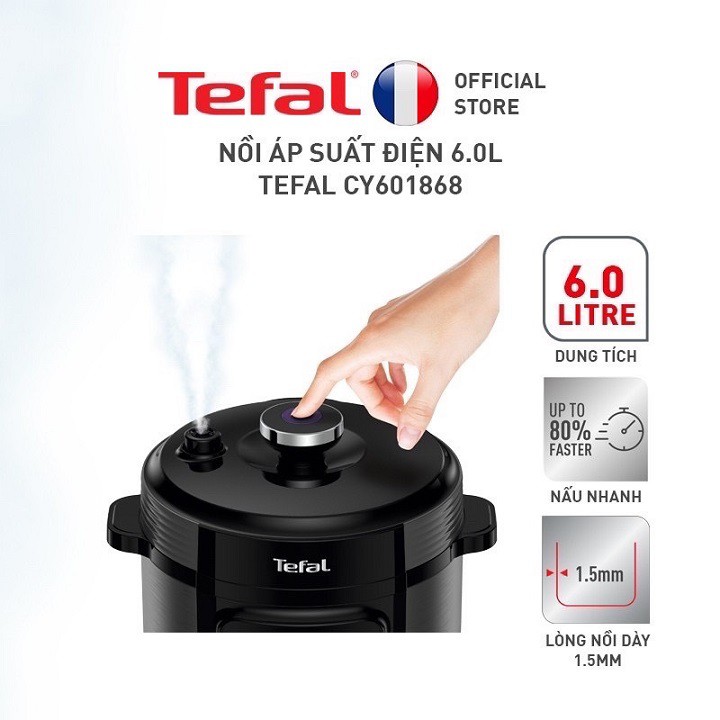Nồi áp suất điện Tefal Home Chef 6.0L CY601868- Hàng chính hãng