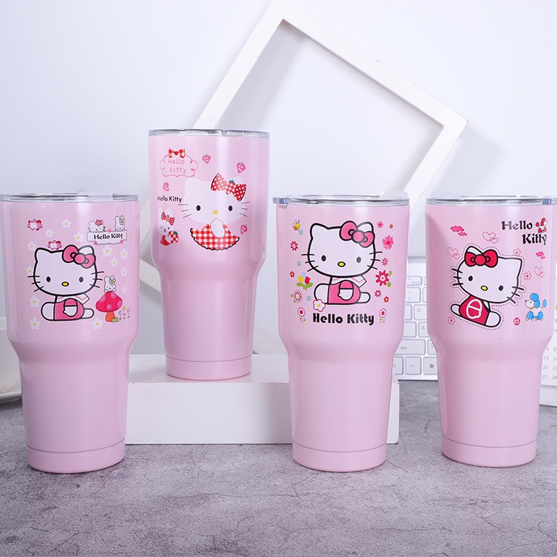 Cốc giữ nhiệt, Ly giữ nhiệt inox (900ml) kèm 2 ống hút KHÔNG KÈM TÚI (Giao màu ngẫu nhiên)