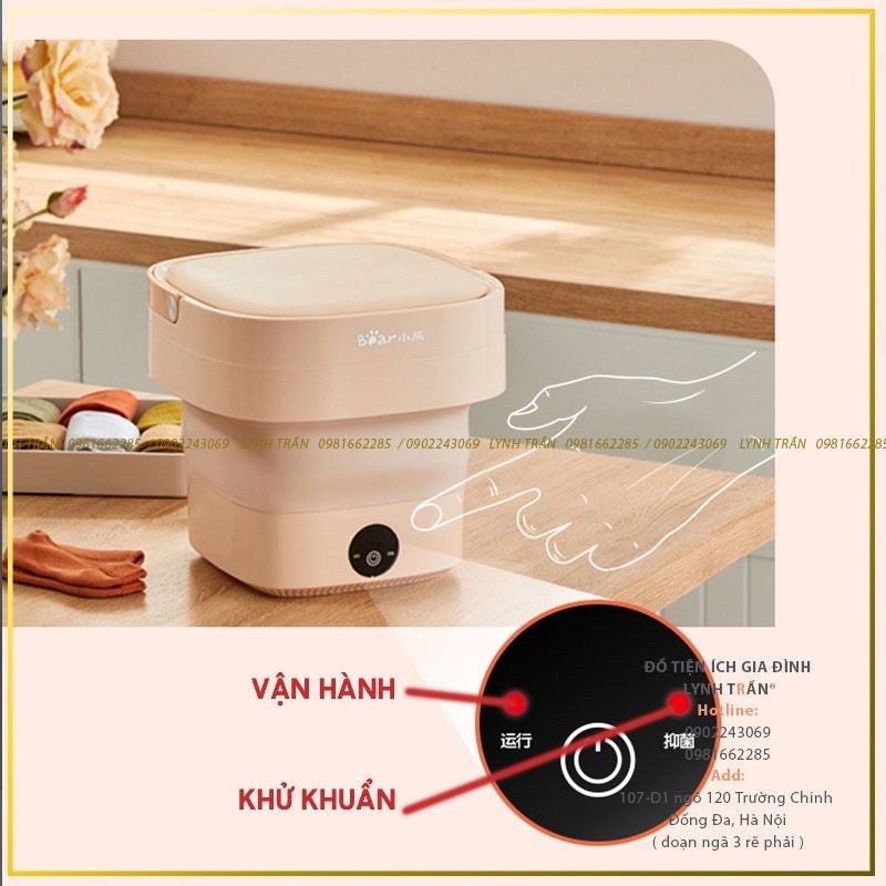 Máy giặt mini gấp gọn tiện ích Bear®️ Chính hãng giá tốt