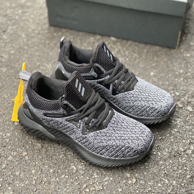 [fullbox, hình thật] Giày thể thao alphabounce đen ghi nam nữ, giày sneaker alphabounce( freeship)