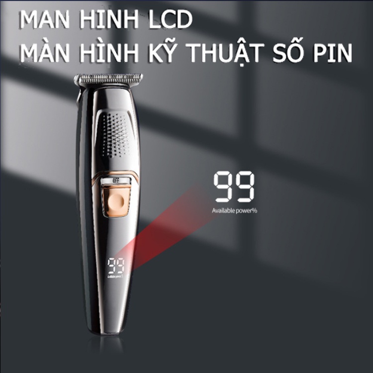Tông đơ cắt tóc chuyên nghiệp không dây KEMEI KM-8602 Bộ cắt tóc miễn phí