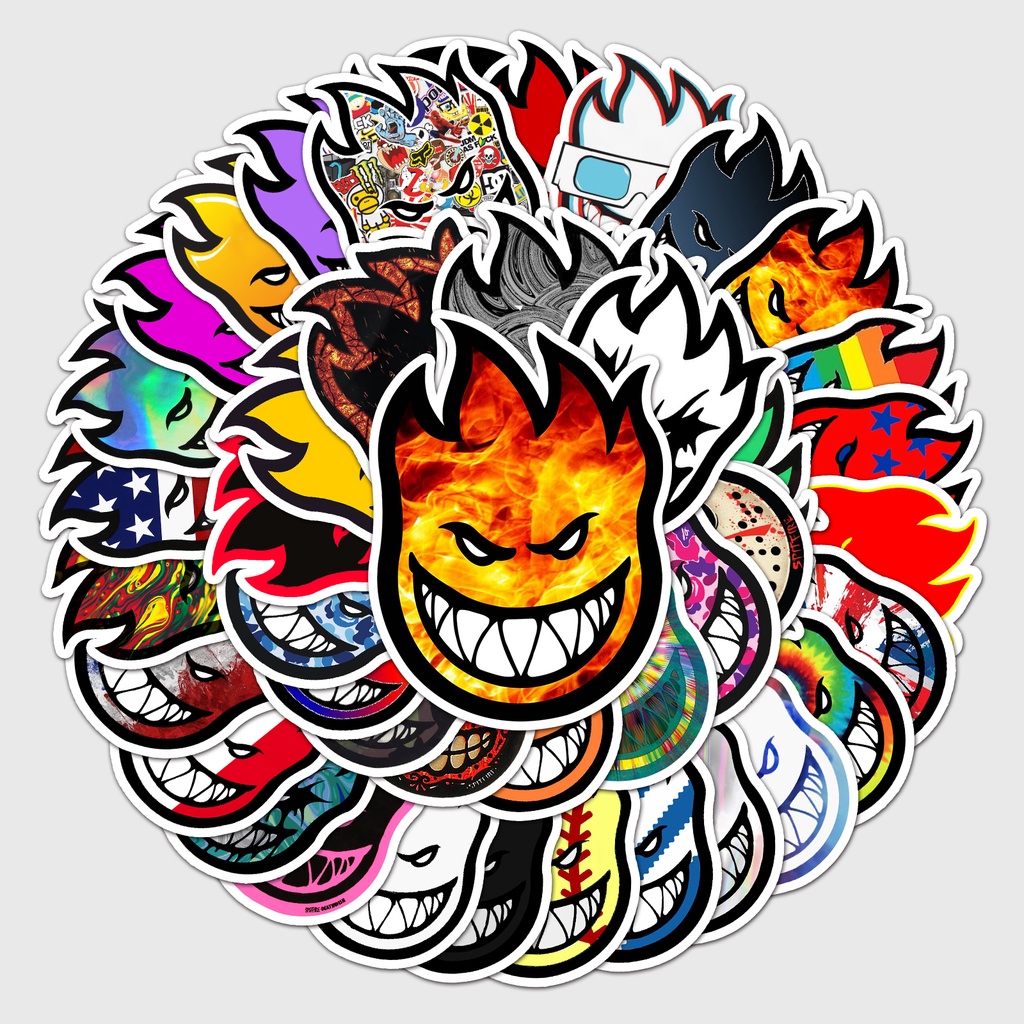 Bộ 50 Sticker Hoạt Hình Chống Thấm Nước Trang Trí Ván Trượt