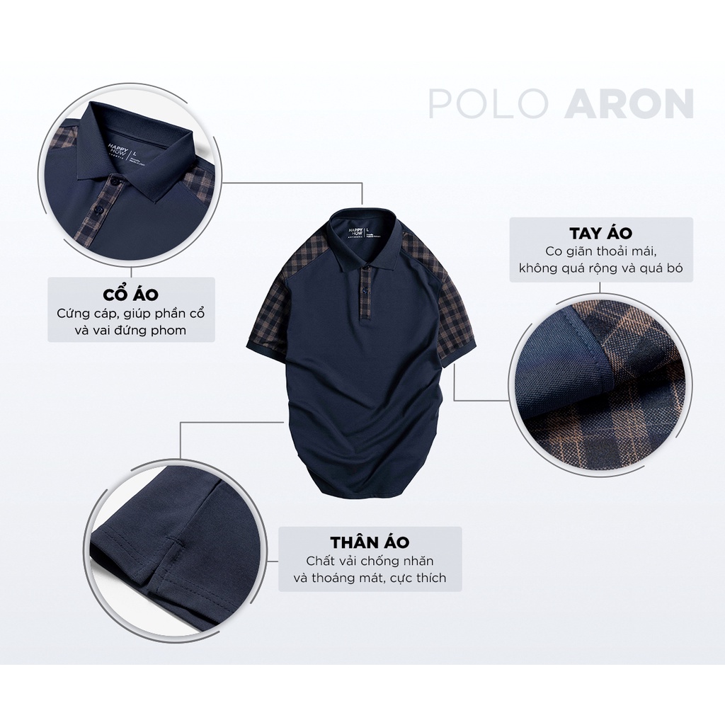 Áo POLO nam cổ bẻ ARON vải cá sấu Cotton xuất xịn,chuẩn form, sang trọng - thanh lịch - HAPPYHOW