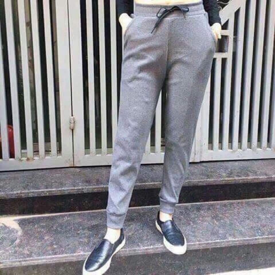 Quần len tăm bo gấu_quần tập LEN TĂM BO ỐNG dài 92_95 cm cho người trên 1m6_kèm ảnh thật