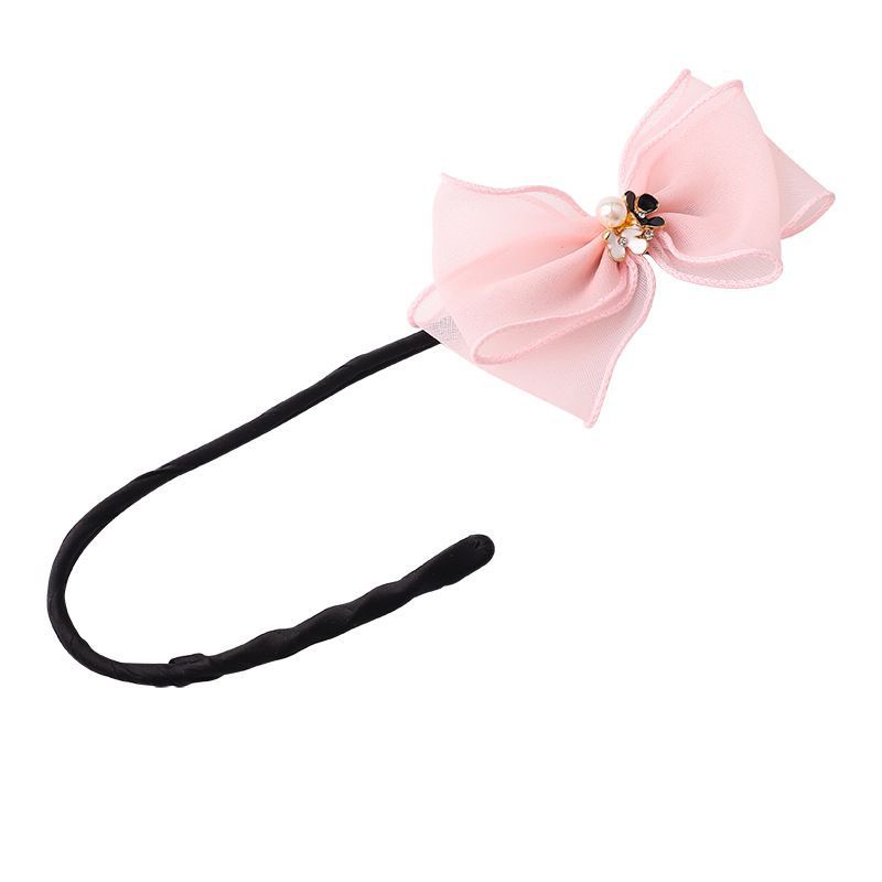 Dây Cột Tóc Đính Nơ Và Ngọc Trai Xinh Xắn