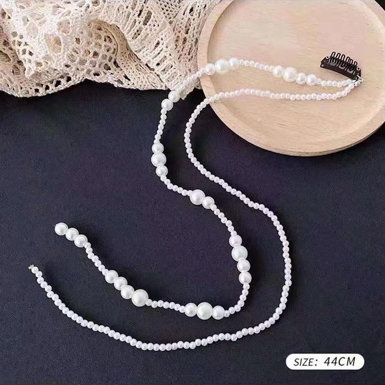 [Aishang Xinh Đẹp] Băng Đô Đính Ngọc Trai Tua Rua Thắt Bím Tóc Cùng Phong Cách Yang Phụ Kiện Cô Dâu Cho Đám Cưới
