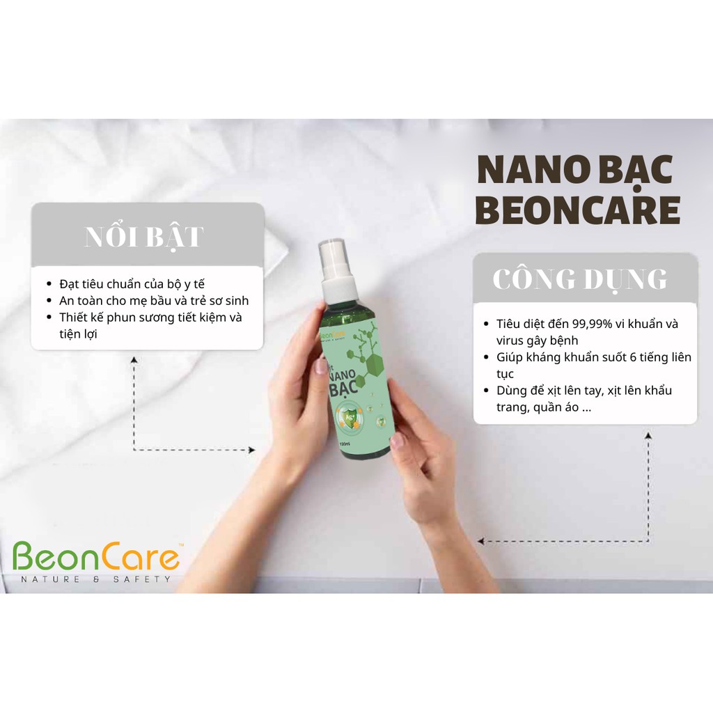 XỊT NANO BẠC KHỬ TRÙNG CAO CẤP BEONCARE - KHỬ TRÙNG CÁ NHÂN VÀ ĐỒ ĐẠC