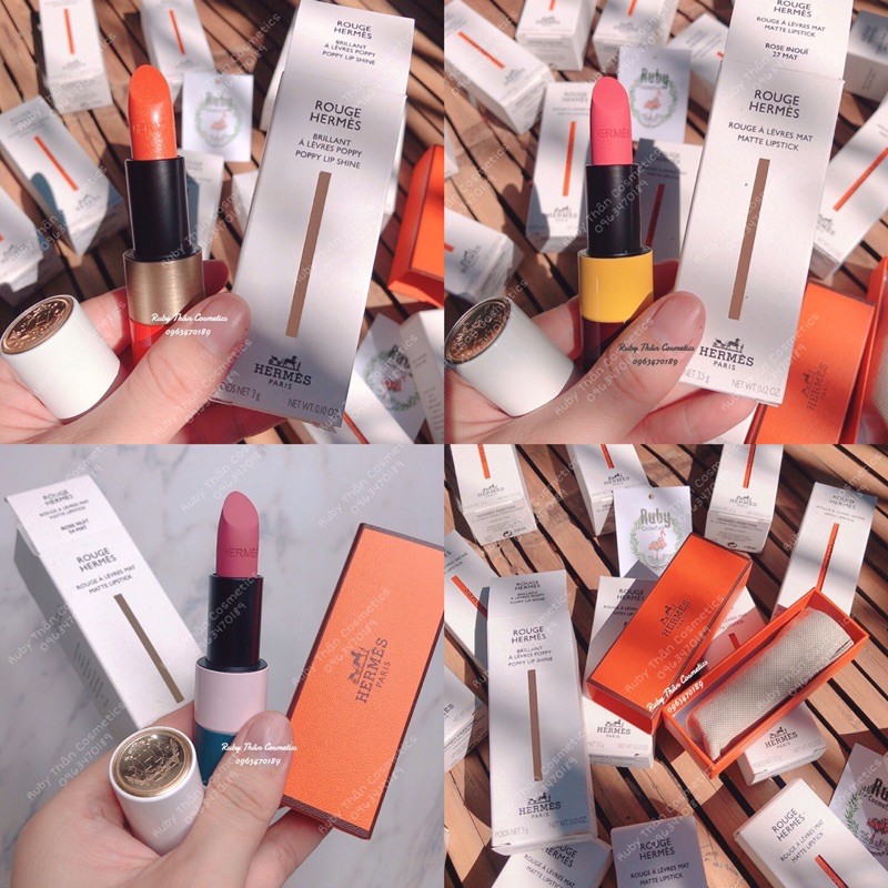 Son HERMES Rouge MAT & SATIN Fullbox