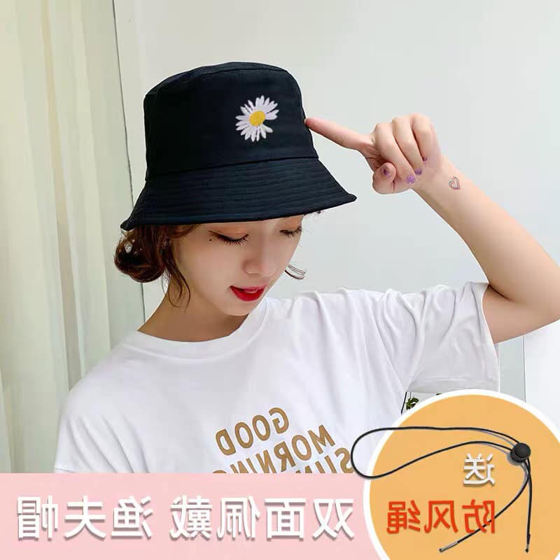 Mũ bucket hoa cúc 2 mặt