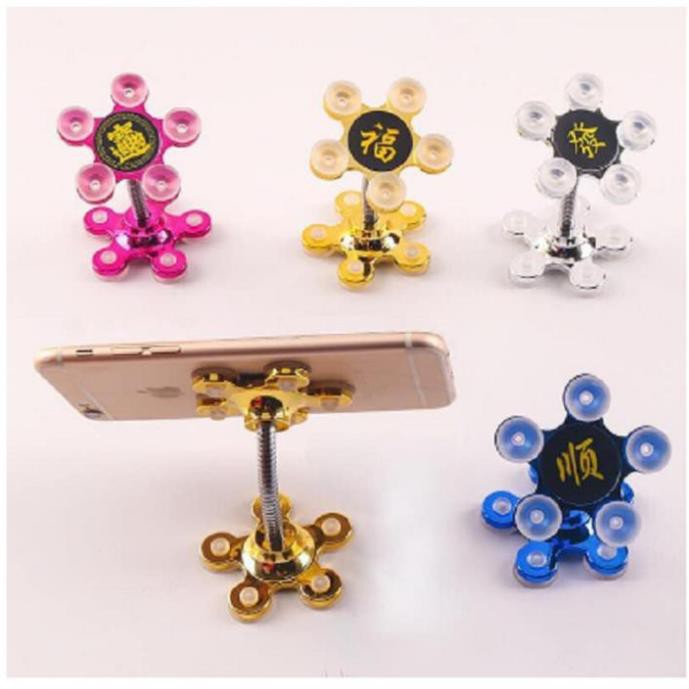 Kẹp Điện Thoại Đế Hít Chân Không - Giá Đỡ Điện Thoại Ô Tô, Bàn Làm Việc hình Bông Hoa | BigBuy360 - bigbuy360.vn