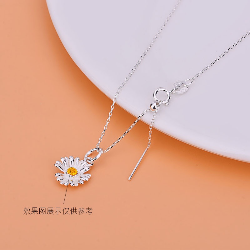 █diy゜ S925 Bạc●Dây Chuyền Bạc 925 Silicone Đính Hạt Hình Thánh Giá Có Thể Điều Chỉnh Dành Cho Nữ