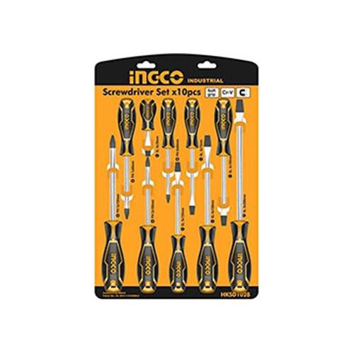 Bộ tuốc nơ vít 10 chi tiết ingco hksd1028