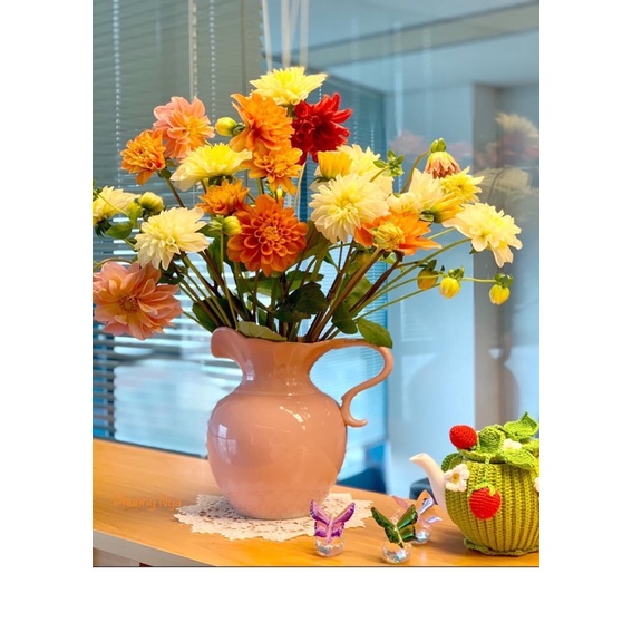 Bình gốm hồng Bát tràng - Lọ hoa Decor