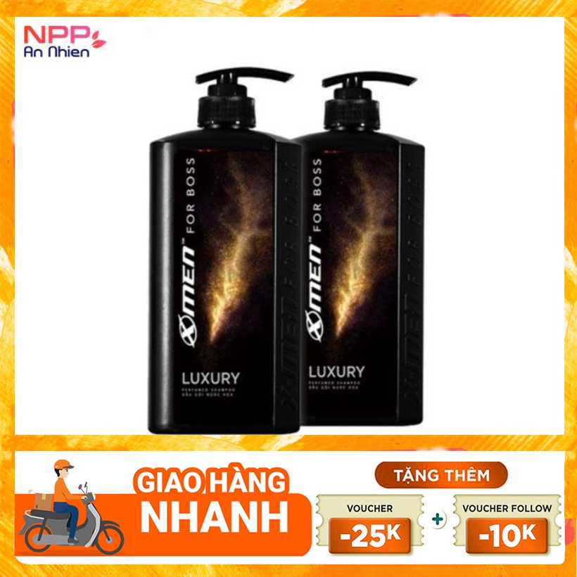 Nhập AFFINS20K [Giảm ngay 20K đơn từ 99K] Combo 2 Dầu Gội Xmen for boss Hương Sang Trọng Luxury 650g/chai- NPP AN NHIÊN