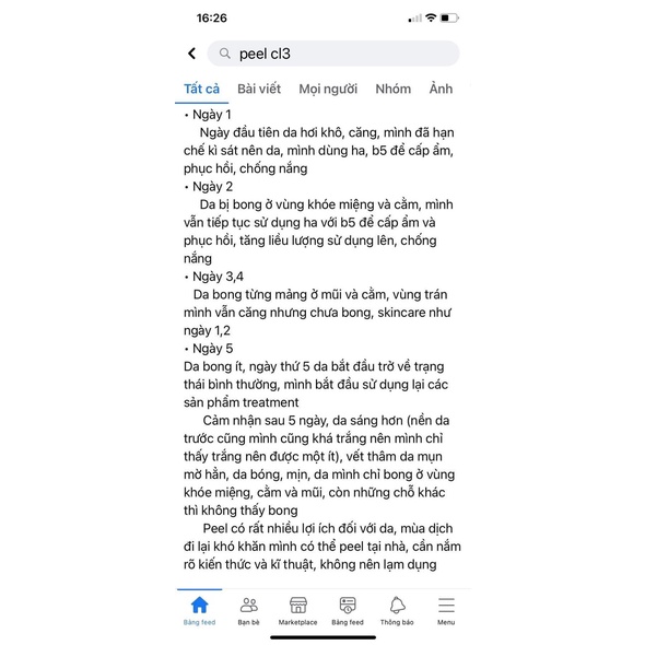 Peel da Bio-repeelcl3 da căng bóng