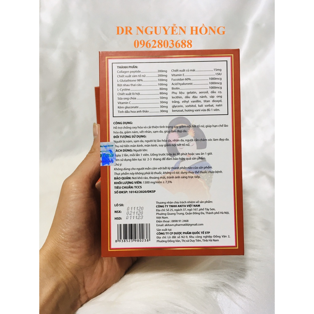 COLLAGEN ANGEL PLUS -Bổ sung collagen, hỗ trợ chống oxy hóa, hạn chế lão hóa da, giảm nám, vết nhăn, làm đẹp da -30 viên