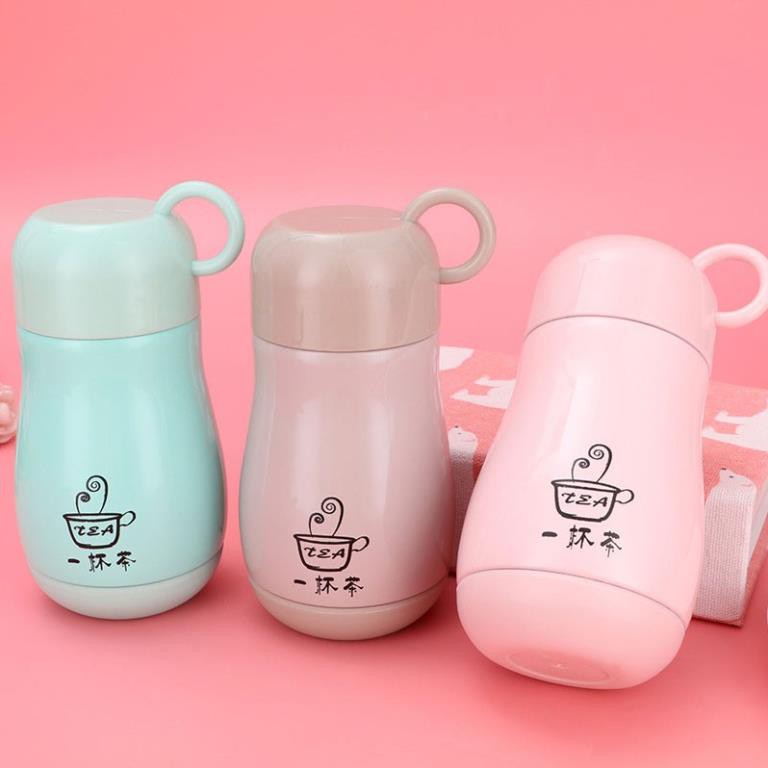 Bình giữ nhiệt INOX 304 họa tiết CỐC TRÀ TEA - An toàn tuyệt đối cho bé 200ML