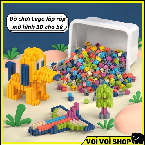 Đồ chơi thông minh cho trẻ em, trẻ con. Bộ Lego xếp hình, lắp ráp mô hình 3D cho bé trai, gái 4 5 6 7 8 9 10 tuổi