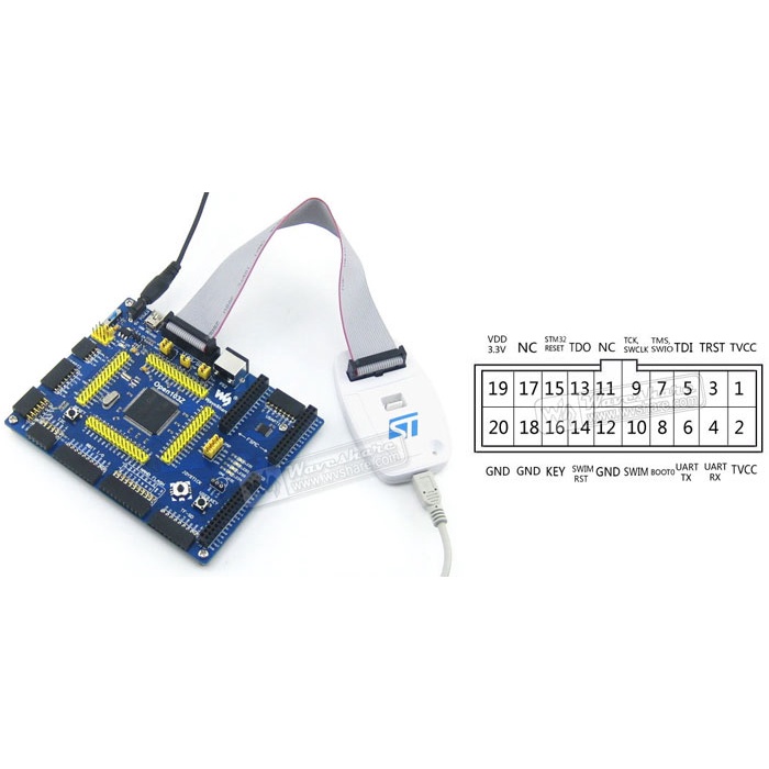 Mạch nạp ST-LINK V2 dùng cho chip STM8 STM32 chính hãng bh 6 tháng