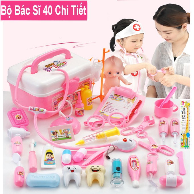 Đồ Chơi Vani Bác Sĩ Nhập Vai 39 Chi Tiết (Hồng)