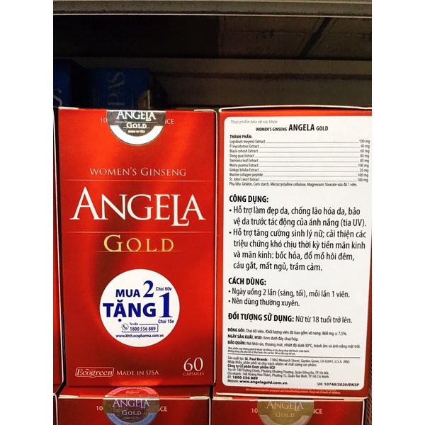 ANGELA GOLD (Hàng chính hãng, có đầy đủ tem và mã tích điểm)
