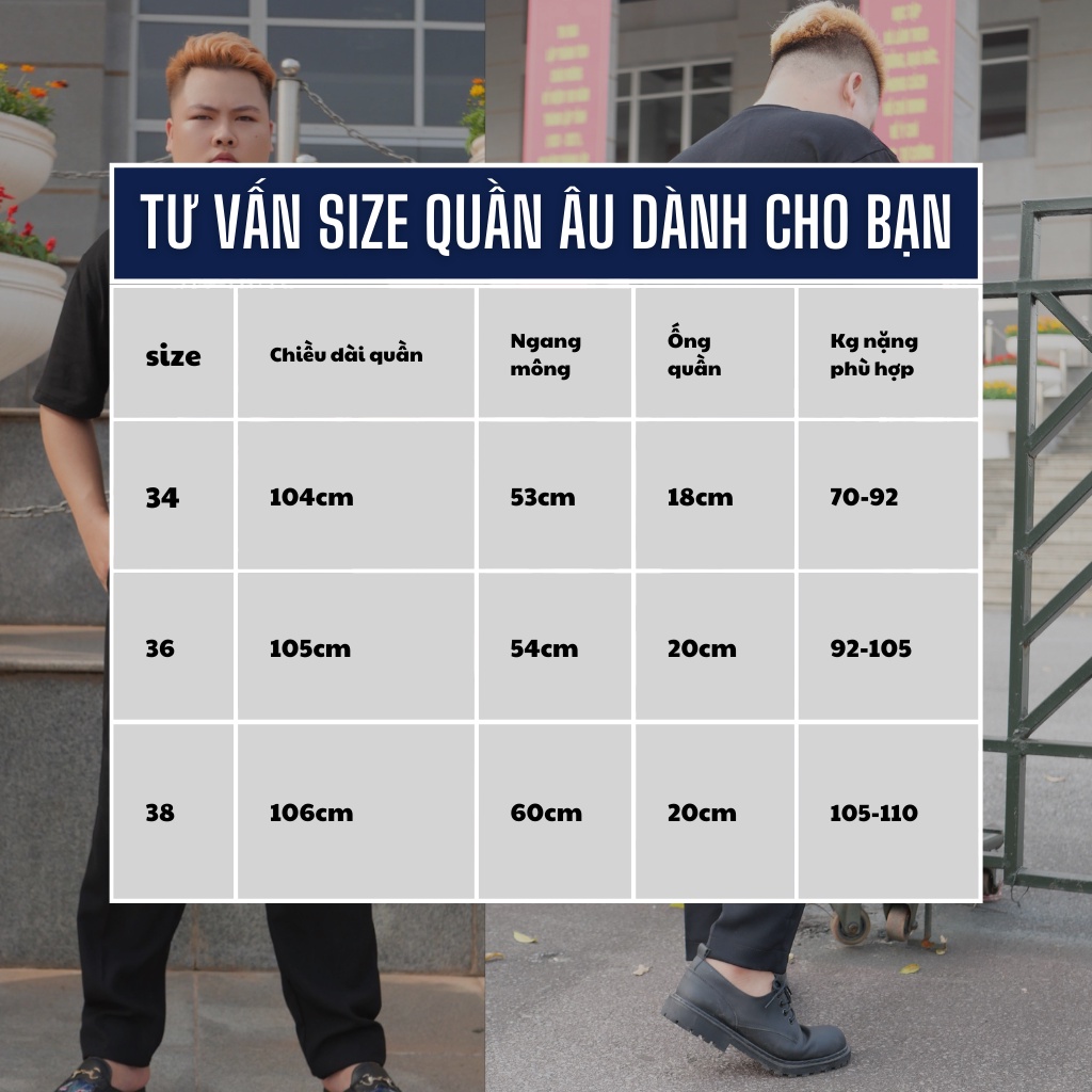 Quần âu baggy form rộng , dành cho người béo , vải tuyết mưa cao cấp BIGSIZESTUDIO