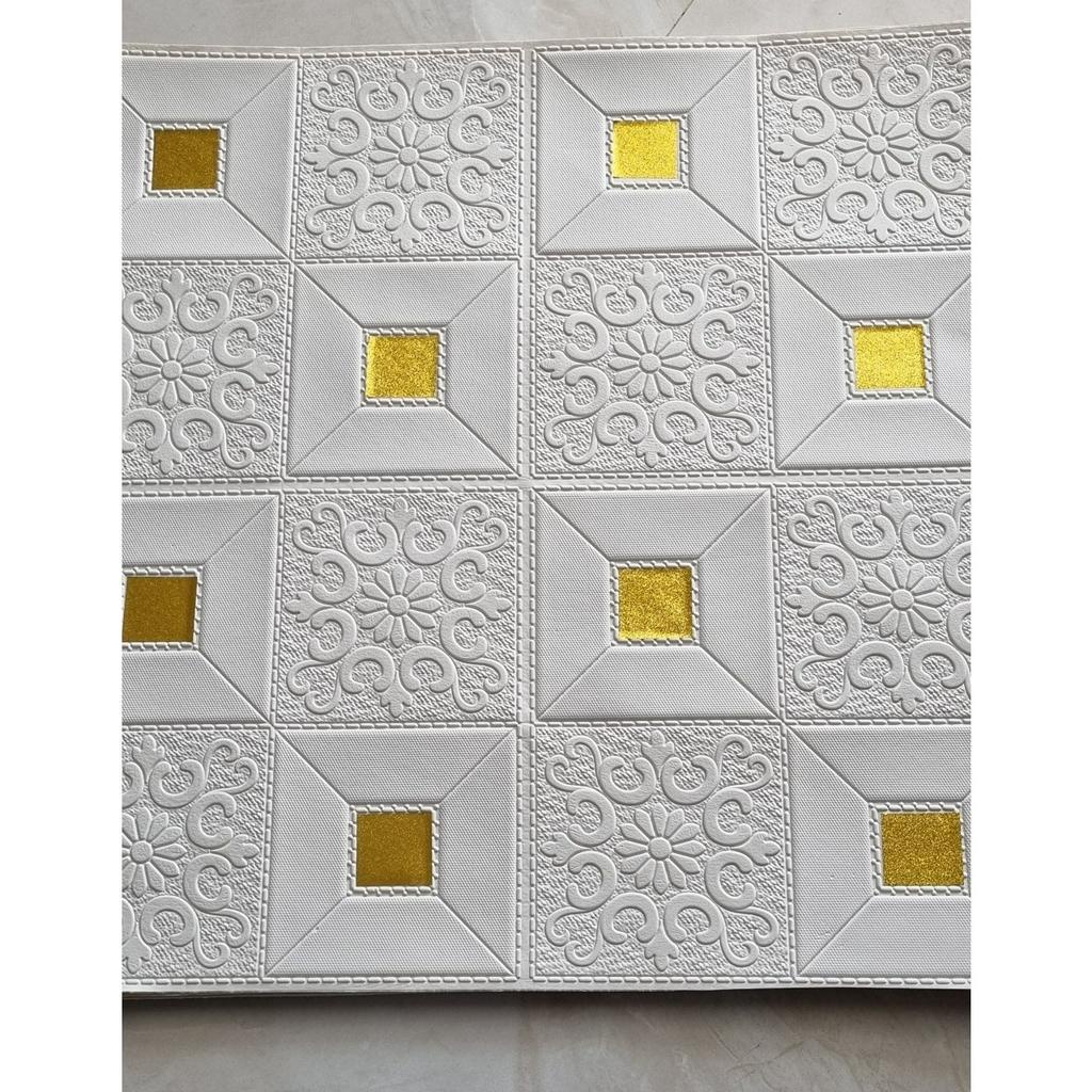 Xốp Dán Tường Hoa Văn Kim Tuyến 70x70 Cm Dày 4 mm Loại 1 Cao Cấp