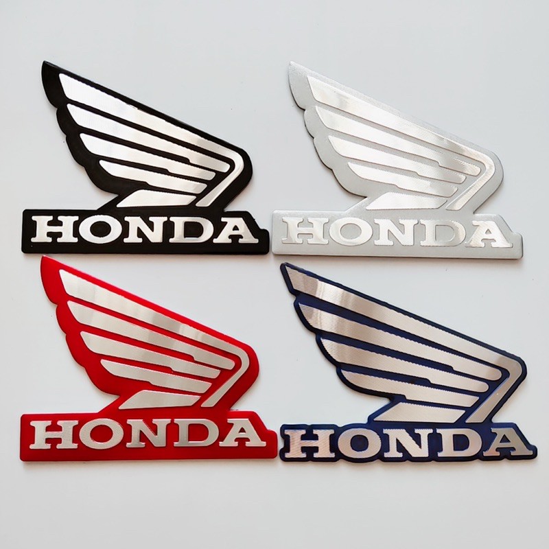 Tem decal nhôm hình cánh chim Honda dán trang trí xe máy, có 4 màu lựa chọn