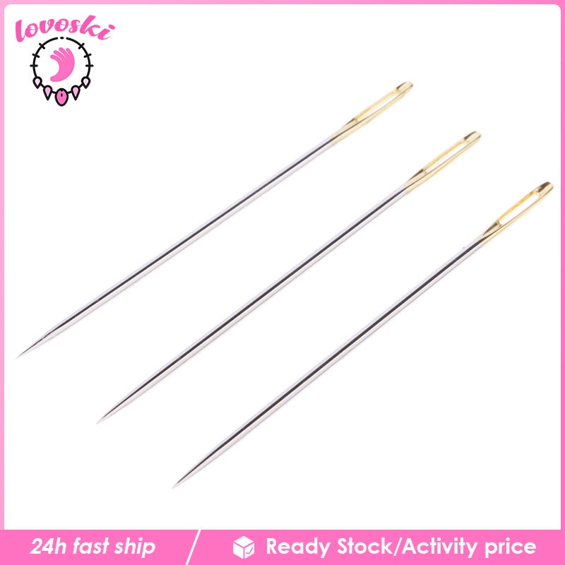 Bộ 3 kim khâu tay mắt to 1.7x69mm chất lượng