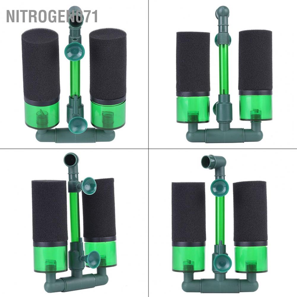 Nitrogen071 2 Types Aquarium Double Head Biochemical Sponge Foam Filter Fish Tank Equipment
