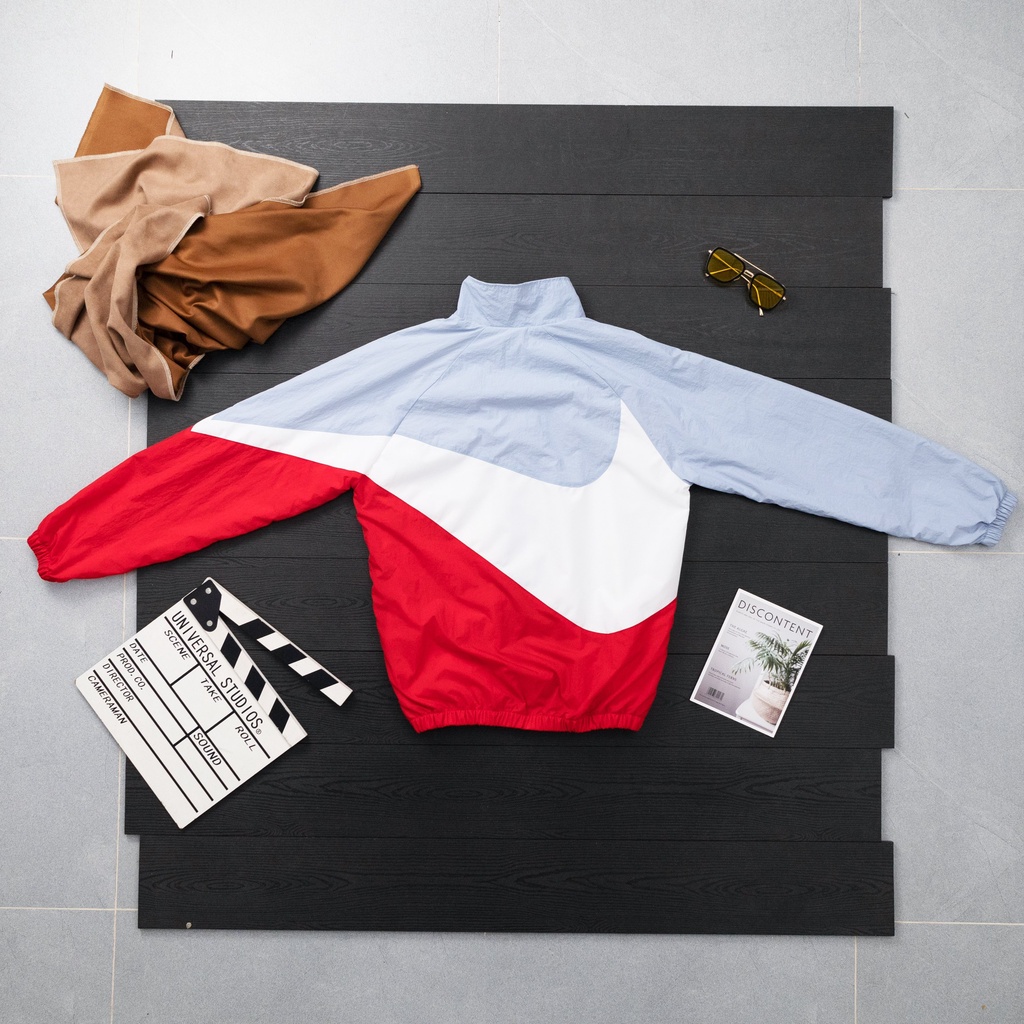 { HÀNG XỊN } Áo khoác gió thể thao phối logo cực chất, chất vải xịn mịn 8304