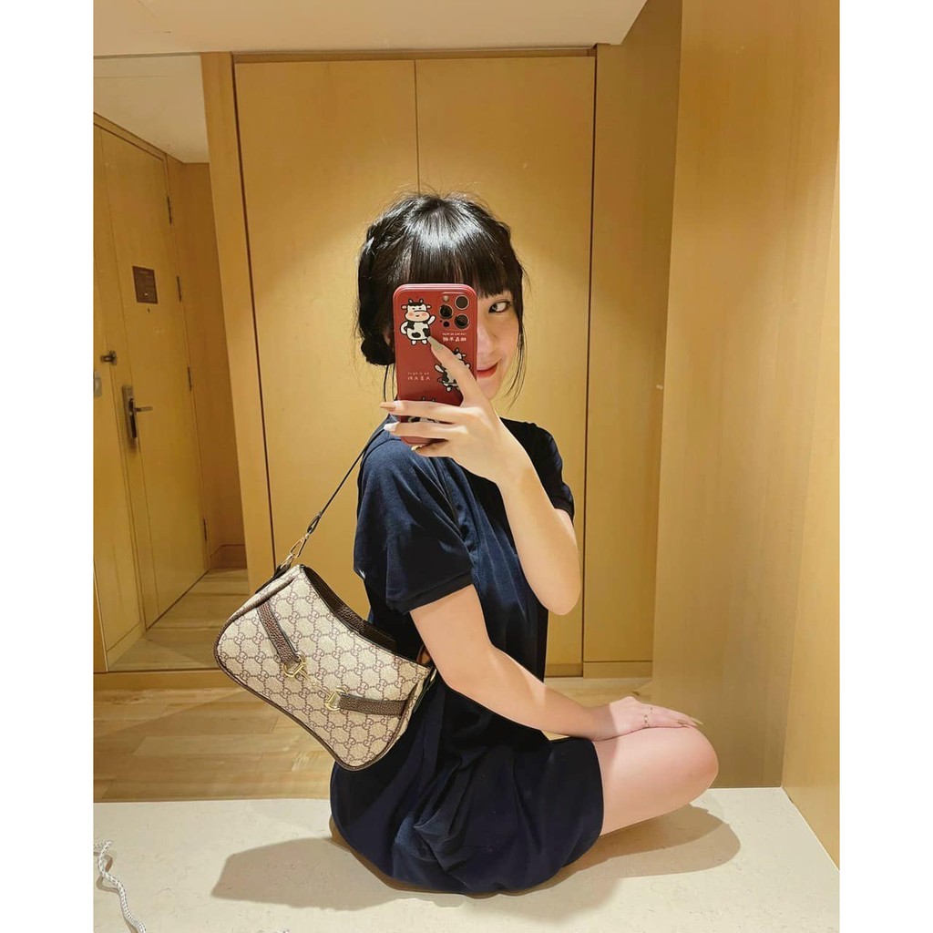 ] Túi đeo vai, PHONG CÁCH HÀN QUỐC,💖 FREESHIP💖 họa tiết gg nâu, giá chỉ 65k | BigBuy360 - bigbuy360.vn