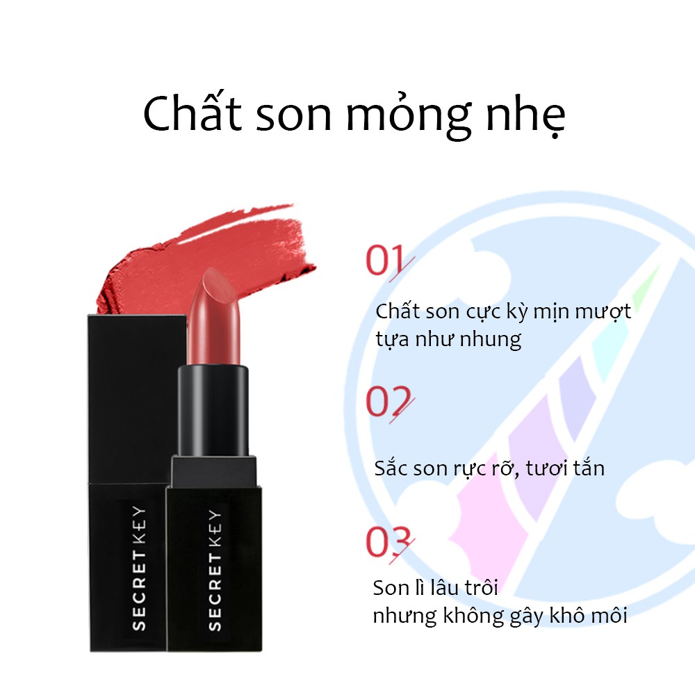 [QUÀ TẶNG] Son Lì Secret Key Fitting Forever Lipstick 3.5g