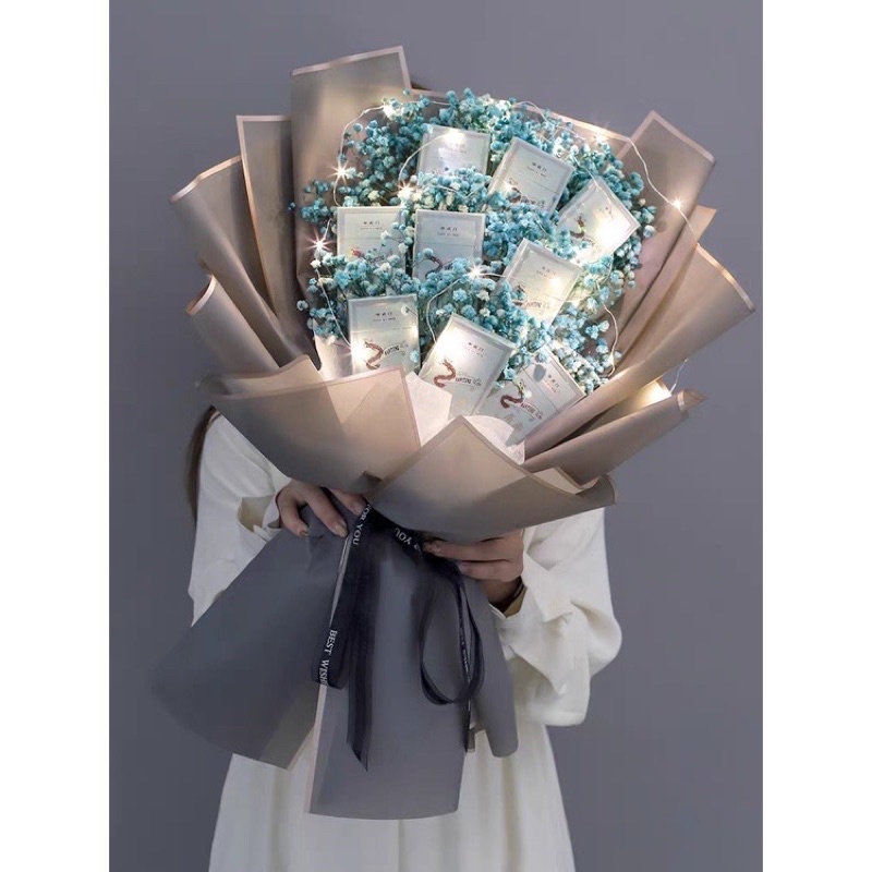 Giấy gói hoa cao cấp trơn có viền nhiều mẫu kích thước 58cm*58cm